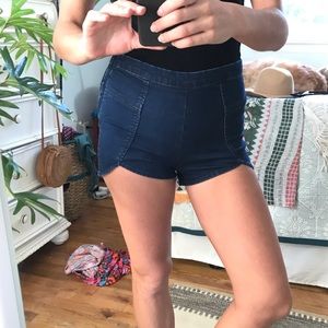 Free People Retro Denim Shorts